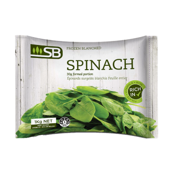 SB SPINACH CHOPPED FRZ 1KG