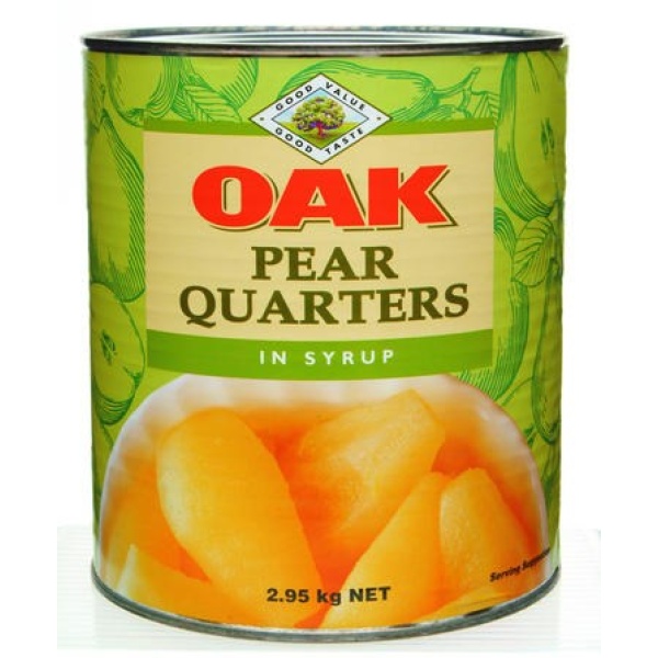 OAK PEAR QUARTERS IN SYRUP 3KG