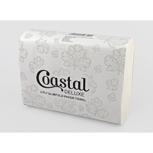 COASTAL QUILTED 2 PLY SLIMFOLD PAPER TOWELS (230MMX230MM) 16X200 PIECE