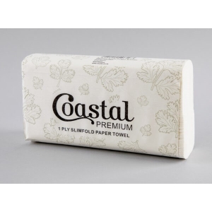 COASTAL VIRGIN 1 PLY SLIMFOLD PAPER TOWELS (230MMX230MM) 20X200 PIECE