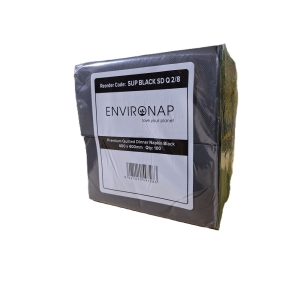 ENVIRONAP QUILTED DINNER NAPKINS 1/8 FOLD BLACK (100 PIECE)